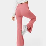 aktív ruházat Halara crossover zsebben osztott szegély teljes hosszában lobogó leggings-smile cukorka rózsaszín nők 8FPF80306