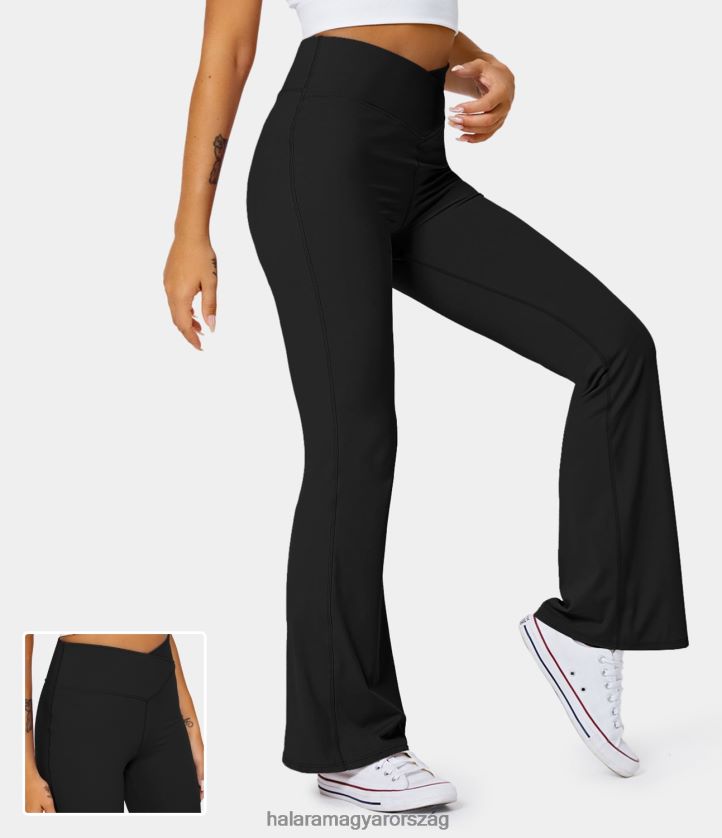 aktiv_ruhazat_halara_magas_dereku_crossover_flare_joga_leggings_fekete_nok_8fpf80288.jpg aktív ruházat Halara magas derekú crossover flare jóga leggings fekete nők 8FPF80288 - Image 1