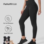 aktív ruházat Halara Patitoff 2.0 kisállatszőrnek ellenálló, magas derekú oldalzsebű jóga leggings fekete nők 8FPF801454