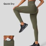 aktív ruházat Halara speedwave magas derekú hátsó cipzáras zseb kontraszt hálós gyorsan száradó 7/8 edzés leggings fű szürke zöld nők 8FPF801537