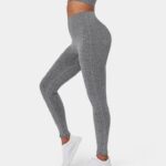 aktív ruházat Halara varrat nélküli flow magas derekú haskontroll 7/8 leggings acélszürke nők 8FPF801504