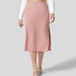alsók Halara bordázott magas derekú osztott bodycon midi alkalmi plus size szoknya eredeti nők 8FPF802136