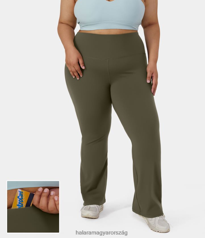 alsók Halara magas derekú hátsó zsebben sima molett enyhén kihajló leggings erdei éjszaka nők 8FPF801520 - Image 1