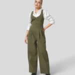 ruházat Halara gombos több zsebes, egyenes szárú, alkalmi jumpsuit eredeti nők 8FPF802108