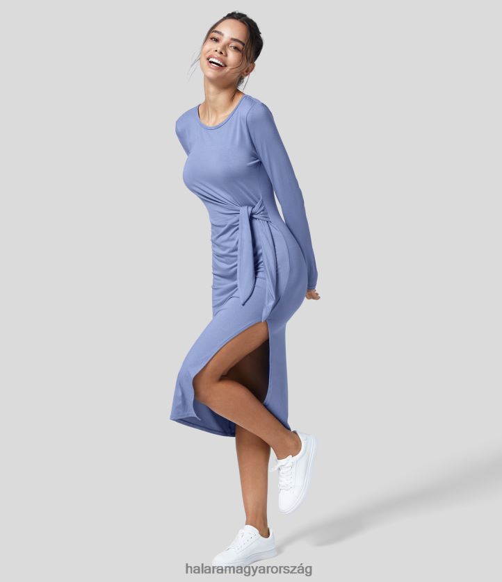 ruhazat_halara_kerek_nyaku_hosszu_ujju_fuzos_osztott_bodycon_midi_alkalmi_ruha_feheritett_farmer_nok_8fpf801121.jpg ruházat Halara kerek nyakú, hosszú ujjú fűzős osztott bodycon midi alkalmi ruha fehérített farmer nők 8FPF801121 - Image 1