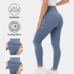 ruházat Halara varázslatos crossover pocket cool touch légáteresztő mosott, rugalmas kötött farmer alkalmi leggings pasztell kék farmer nők 8FPF801385