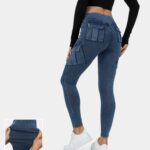 ruházat Halara varázslatos magas derekú cargo pocket vékony, rugalmas kötött farmer alkalmi leggings holdfényes óceán nők 8FPF80239